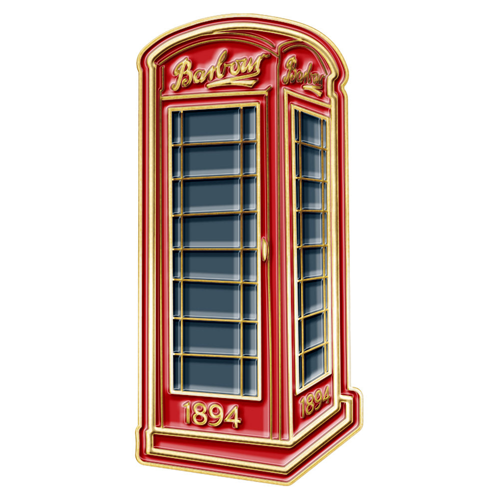 Barbour Phone Box Pin Badge