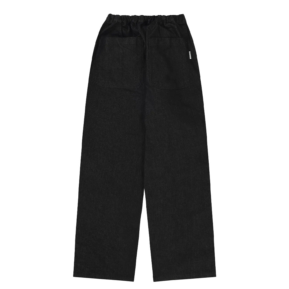 Kappy Design Two Tuck Wide Denim Pants