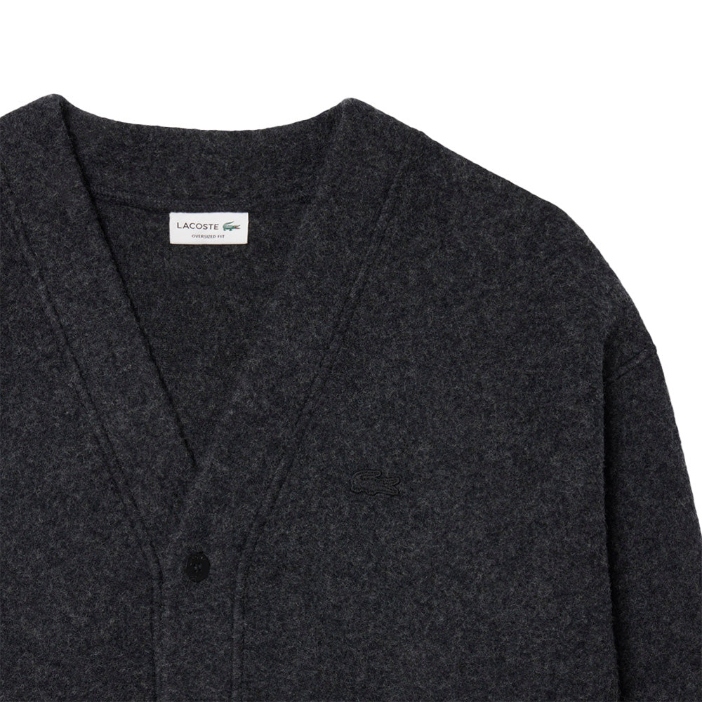 Lacoste Boiled Wool Cardigan