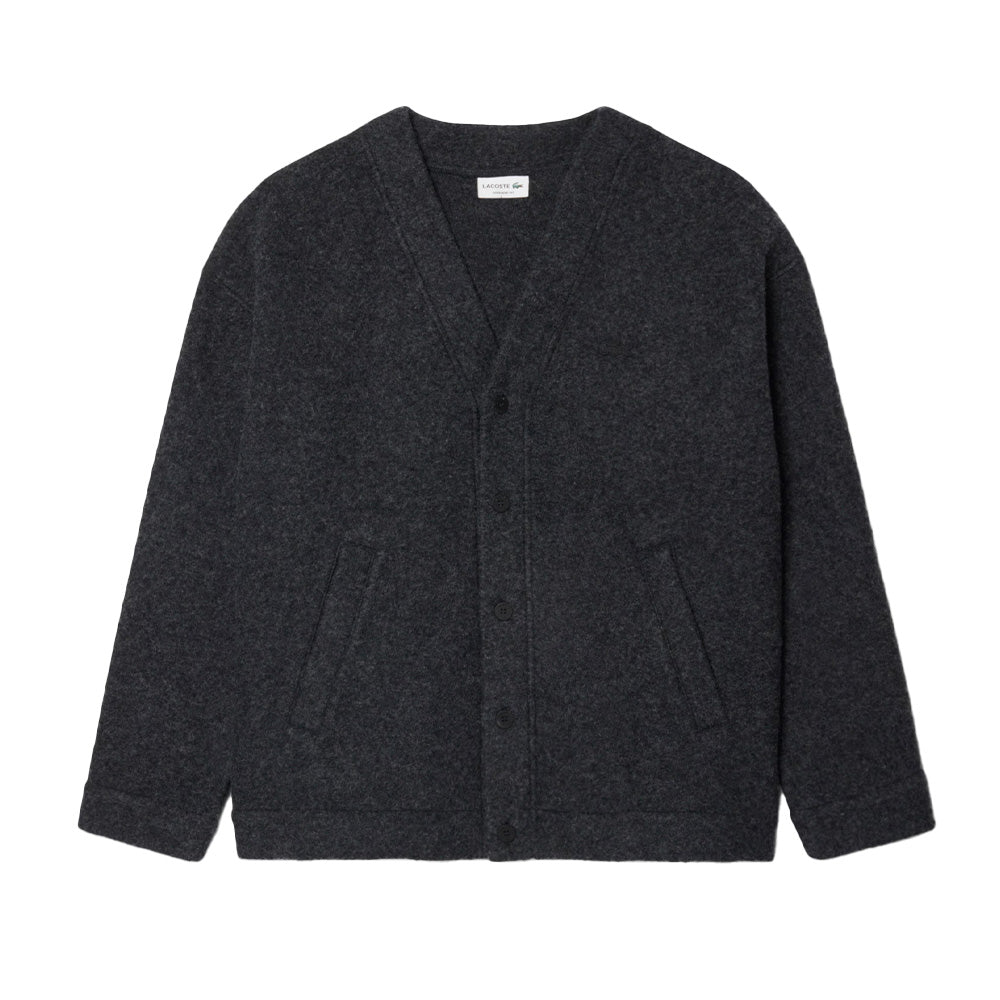 Lacoste Boiled Wool Cardigan