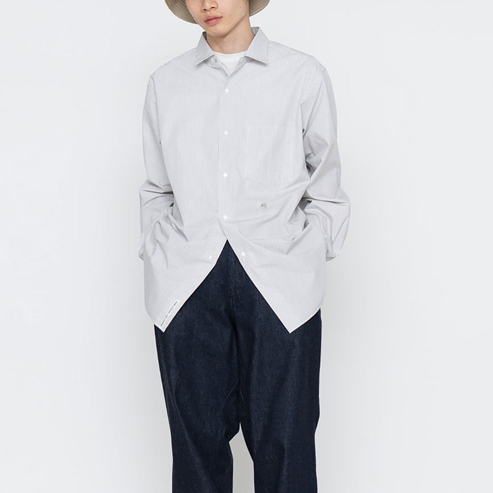 Nanamica Regular Collar Stripe Wind Shirt