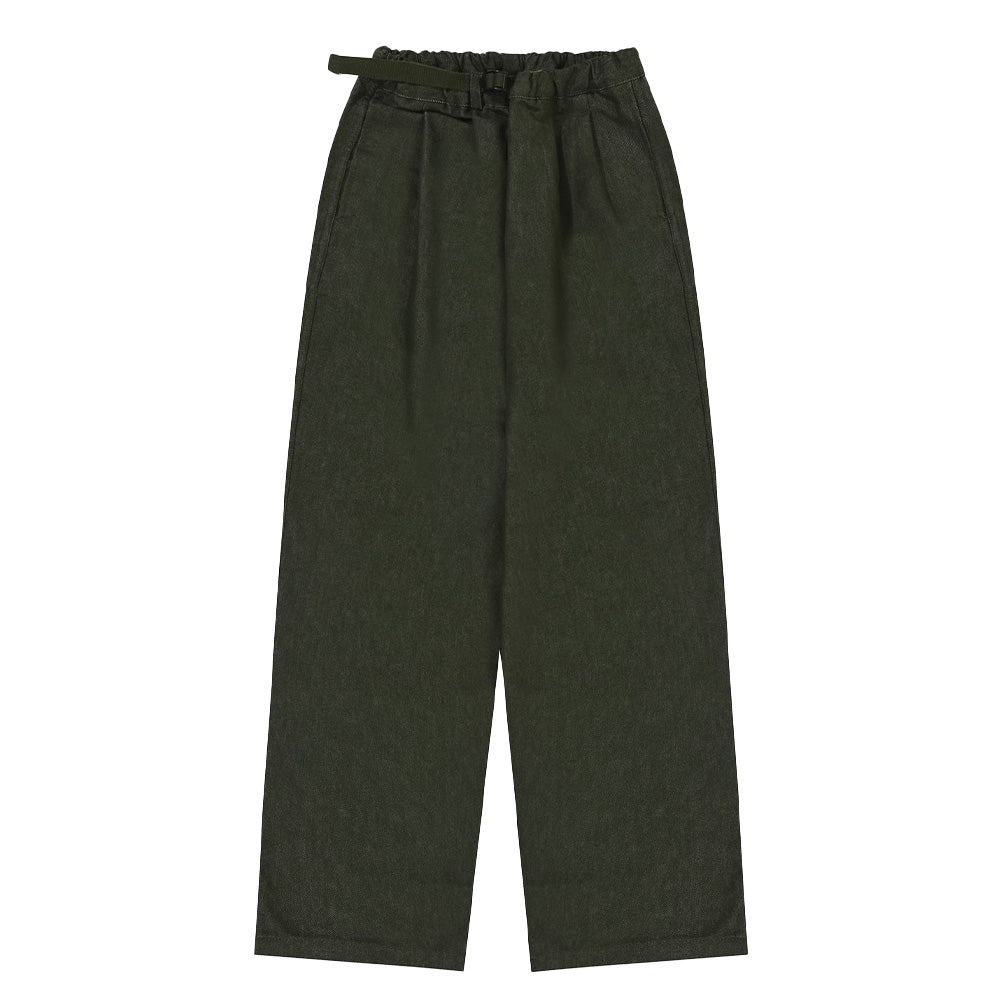 Kappy Design Two Tuck Wide Denim Pants