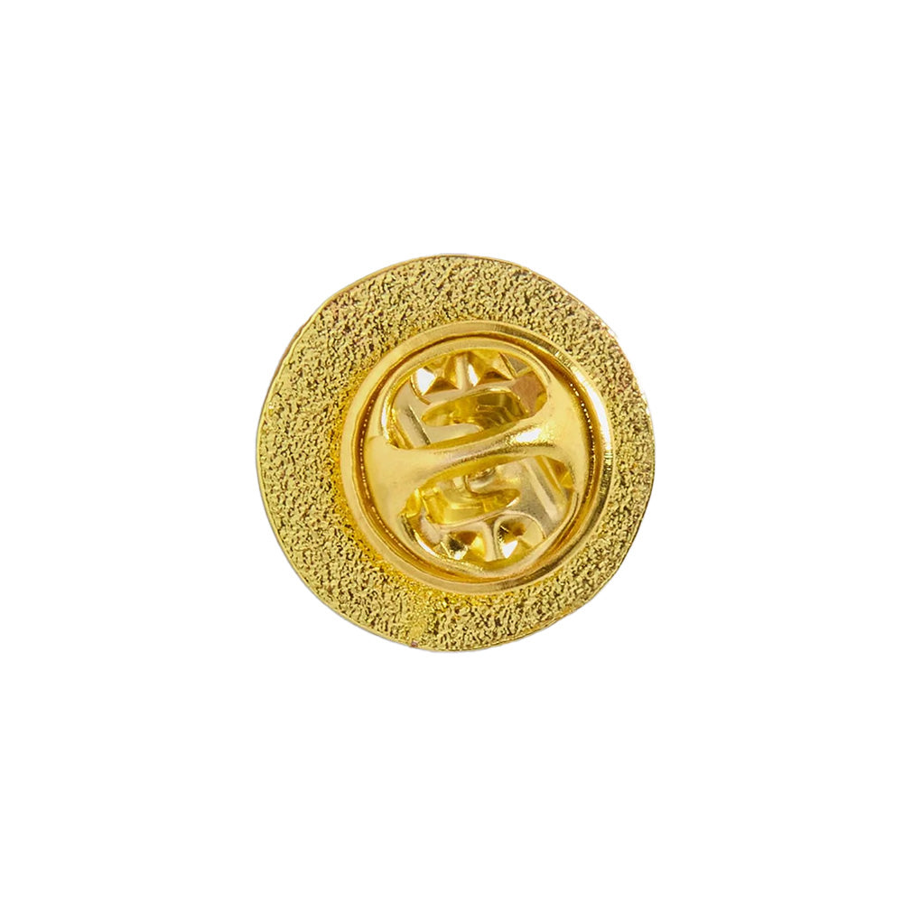 Barbour Button Pin Badge Orange