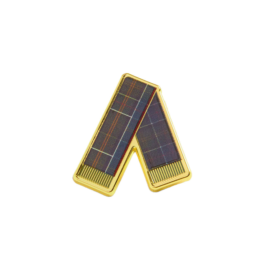 Barbour Tartan Scarf Pin Badge