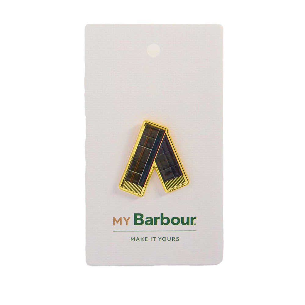 Barbour Tartan Scarf Pin Badge